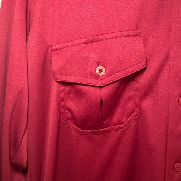 Lucien Piccard Men’s Shirt Size M Burgundy Button Down Long sleeve, Casual, Fall - Picture 9 of 12